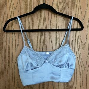 satin bra top